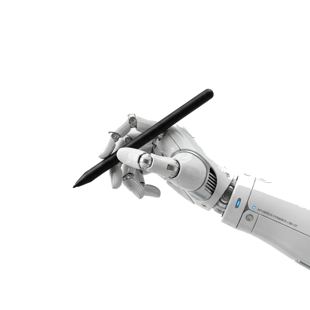 Robotic hand with stylus